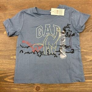 Gap 12/18m blue Dino short sleeve graphic T-shirt